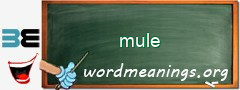 WordMeaning blackboard for mule